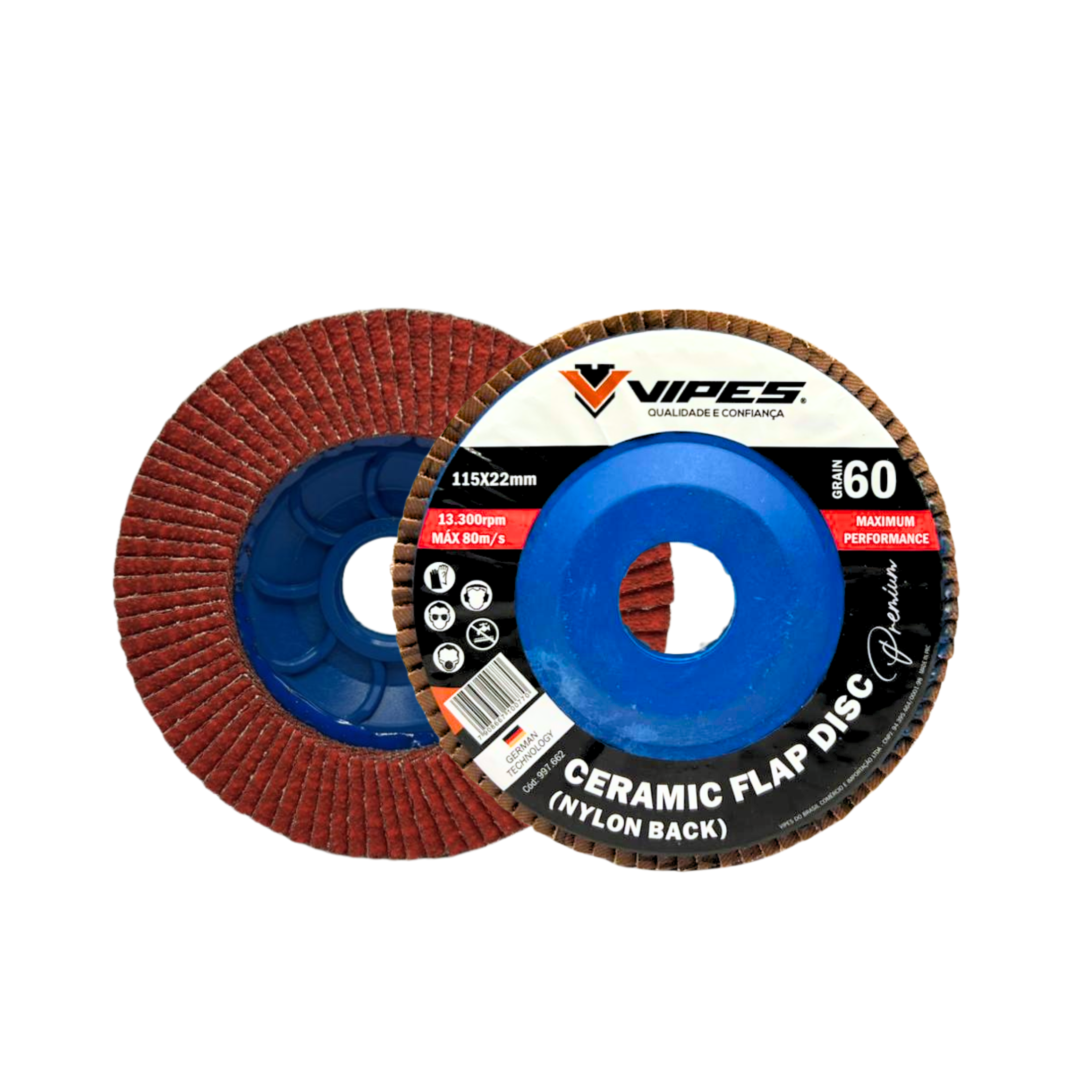 Disco Ceramic Flap Nylon Back